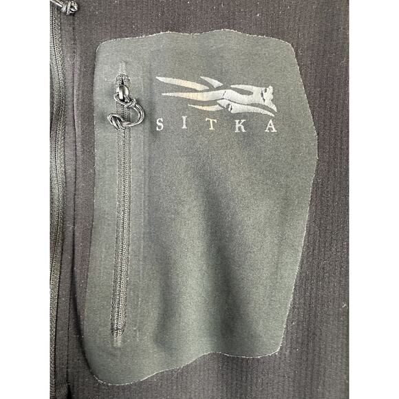 Sitka Gear Core Midweight Zip-T Fleece Half Zip Chest Pocket Black Men's Size XL - Picture 8 of 12